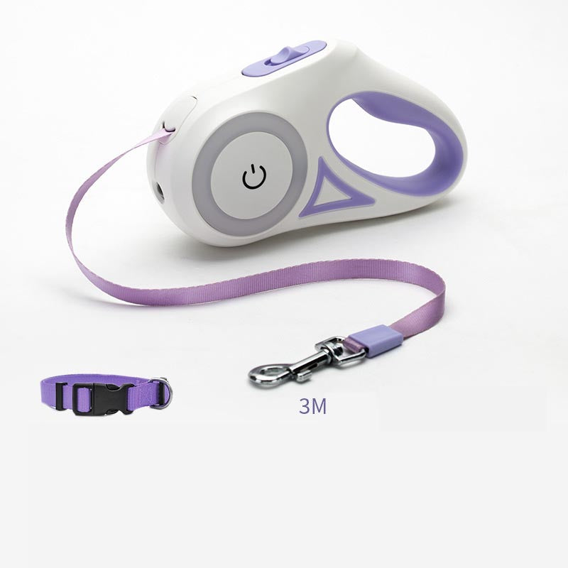 Retractable Dog Leash with Collar - Automatic Traction Rope for Small to Medium Dogs and Cats
