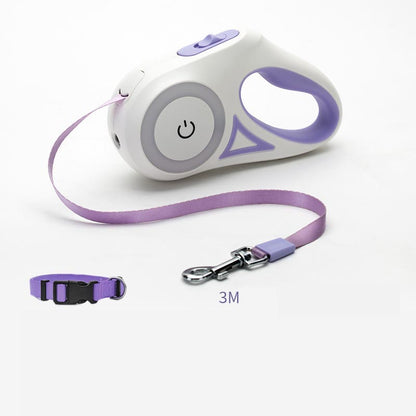 Retractable Dog Leash with Collar - Automatic Traction Rope for Small to Medium Dogs and Cats