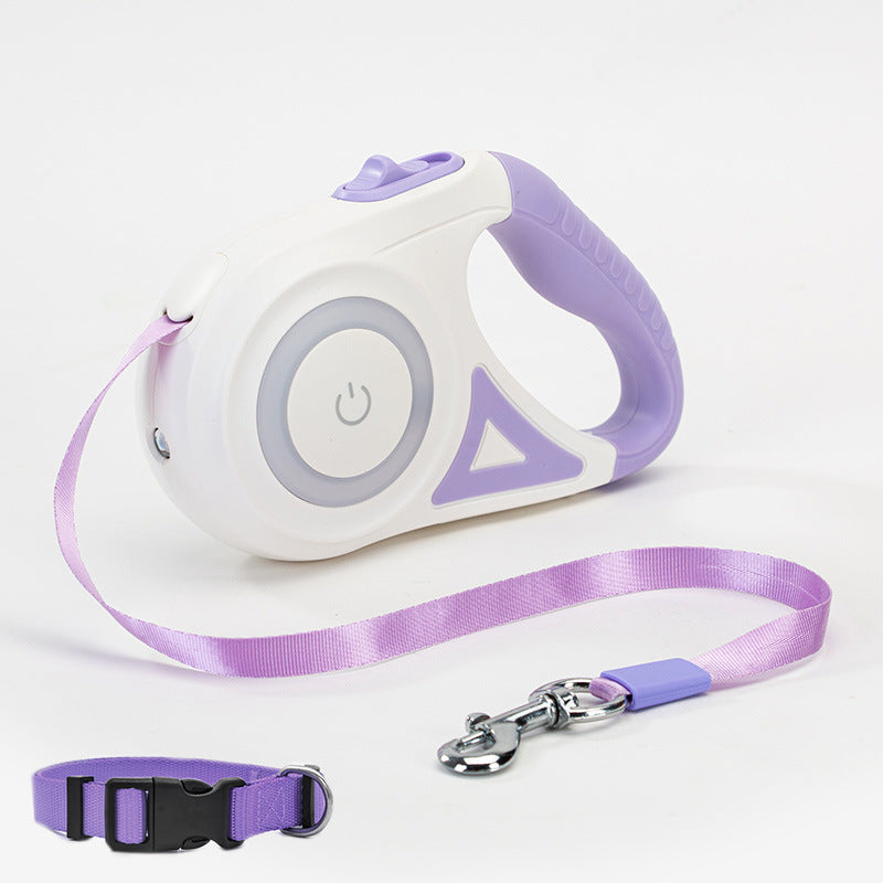 Retractable Dog Leash with Collar - Automatic Traction Rope for Small to Medium Dogs and Cats