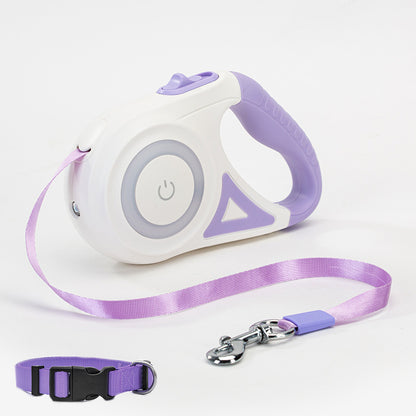 Retractable Dog Leash with Collar - Automatic Traction Rope for Small to Medium Dogs and Cats
