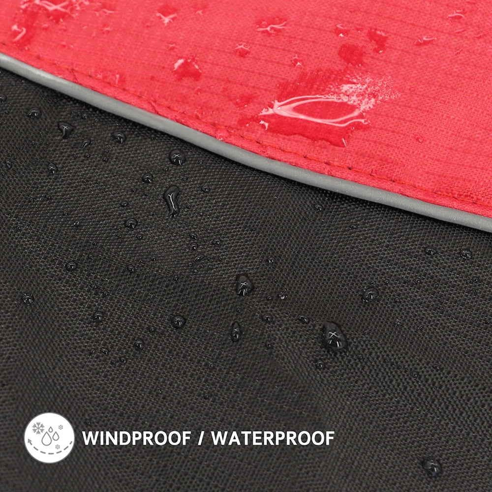 Waterproof Large Dog Coat - Warm Reflective Rain Jacket for Medium to Extra Large Dogs, Including French Bulldogs (Sizes XL-6XL)