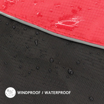 Waterproof Large Dog Coat - Warm Reflective Rain Jacket for Medium to Extra Large Dogs, Including French Bulldogs (Sizes XL-6XL)
