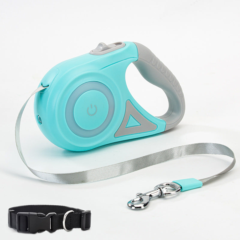 Retractable Dog Leash with Collar - Automatic Traction Rope for Small to Medium Dogs and Cats