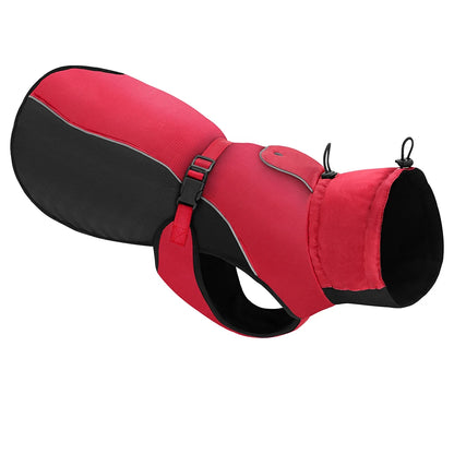Waterproof Large Dog Coat - Warm Reflective Rain Jacket for Medium to Extra Large Dogs, Including French Bulldogs (Sizes XL-6XL)