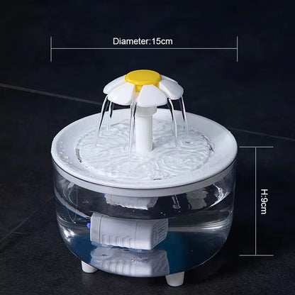 Automatic Pet Water Fountain with USB Filtered Recirculation System - 1200ml Silent Cat Drinking Bowl