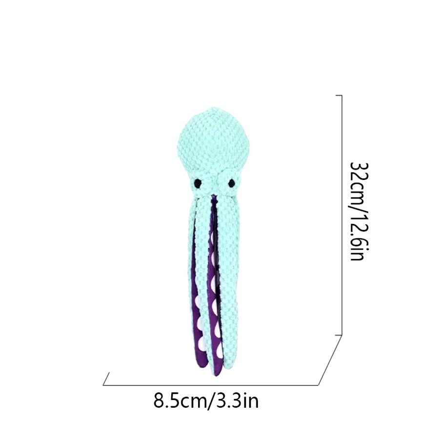 Interactive Plush Octopus Toy for Dogs - Sound-Activated, Durable Companion for Large and Small Breeds
