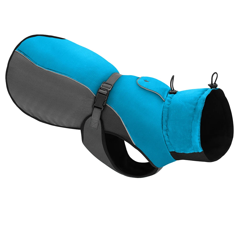 Waterproof Large Dog Coat - Warm Reflective Rain Jacket for Medium to Extra Large Dogs, Including French Bulldogs (Sizes XL-6XL)