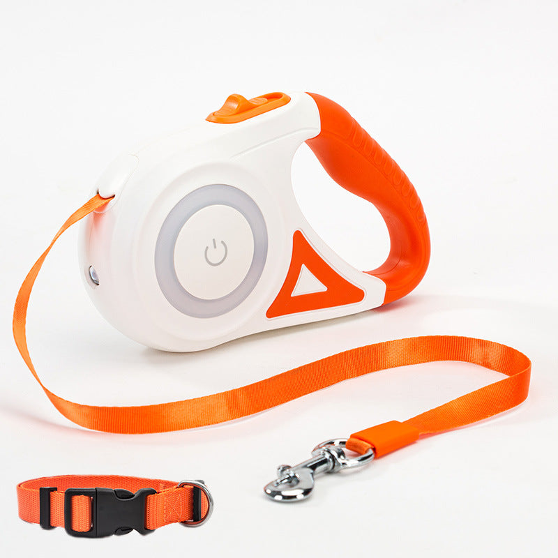 Retractable Dog Leash with Collar - Automatic Traction Rope for Small to Medium Dogs and Cats