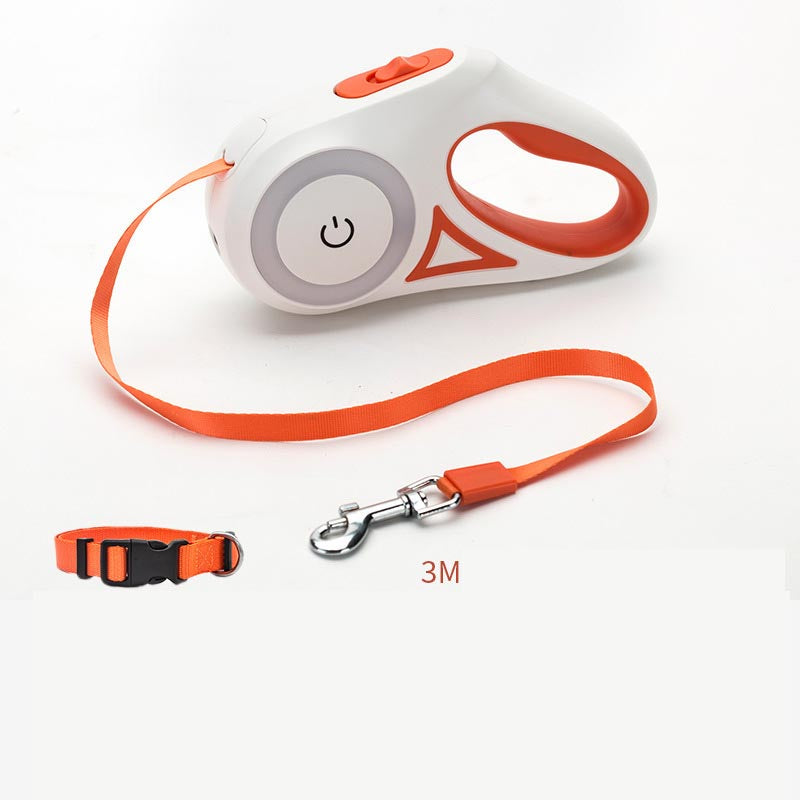 Retractable Dog Leash with Collar - Automatic Traction Rope for Small to Medium Dogs and Cats