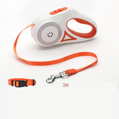 Retractable Dog Leash with Collar - Automatic Traction Rope for Small to Medium Dogs and Cats
